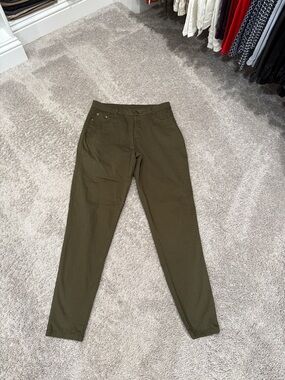 Olive Green High-Rise Skinny Pants